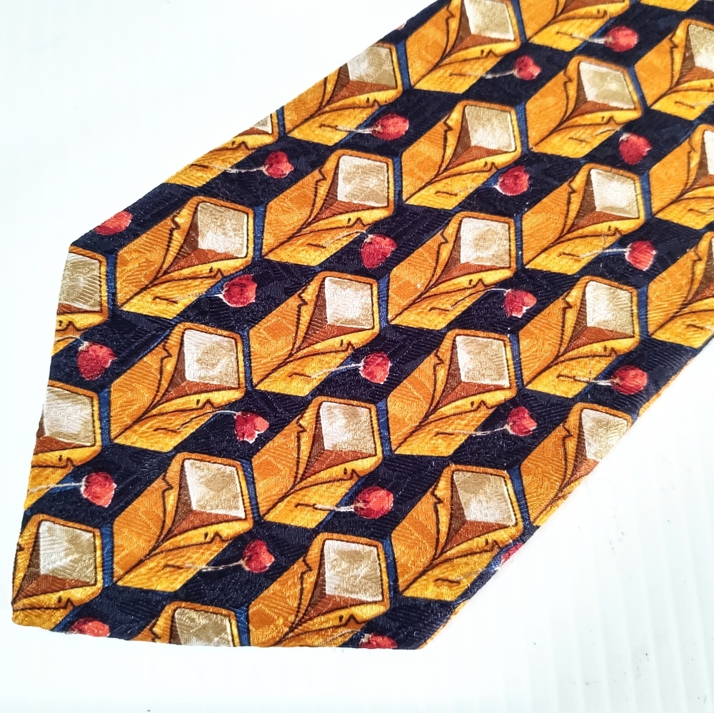 Ermenegildo Zegna men's tie flowers 58" silk